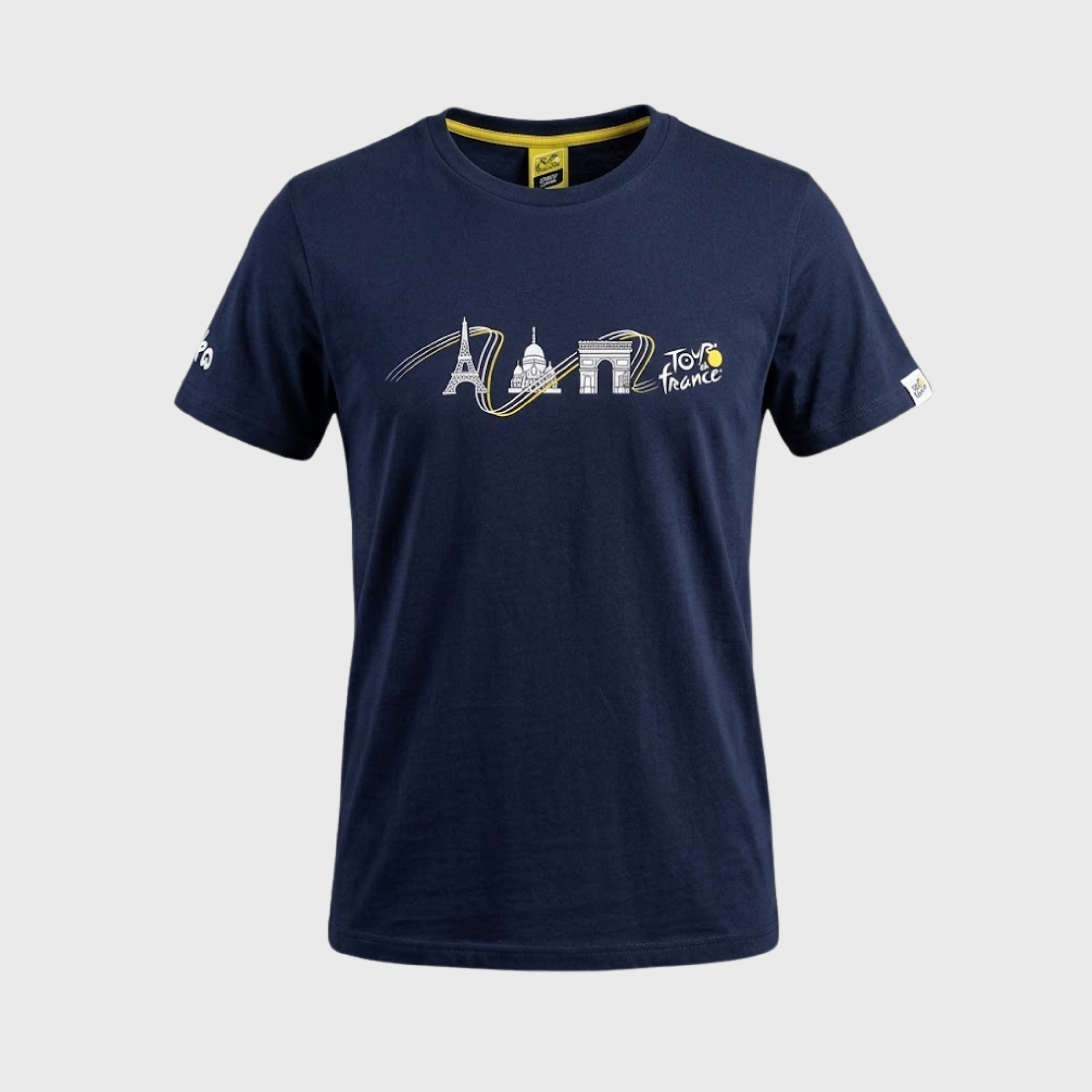 T-shirt Tour De France Monuments de Paris Bleu Mixte