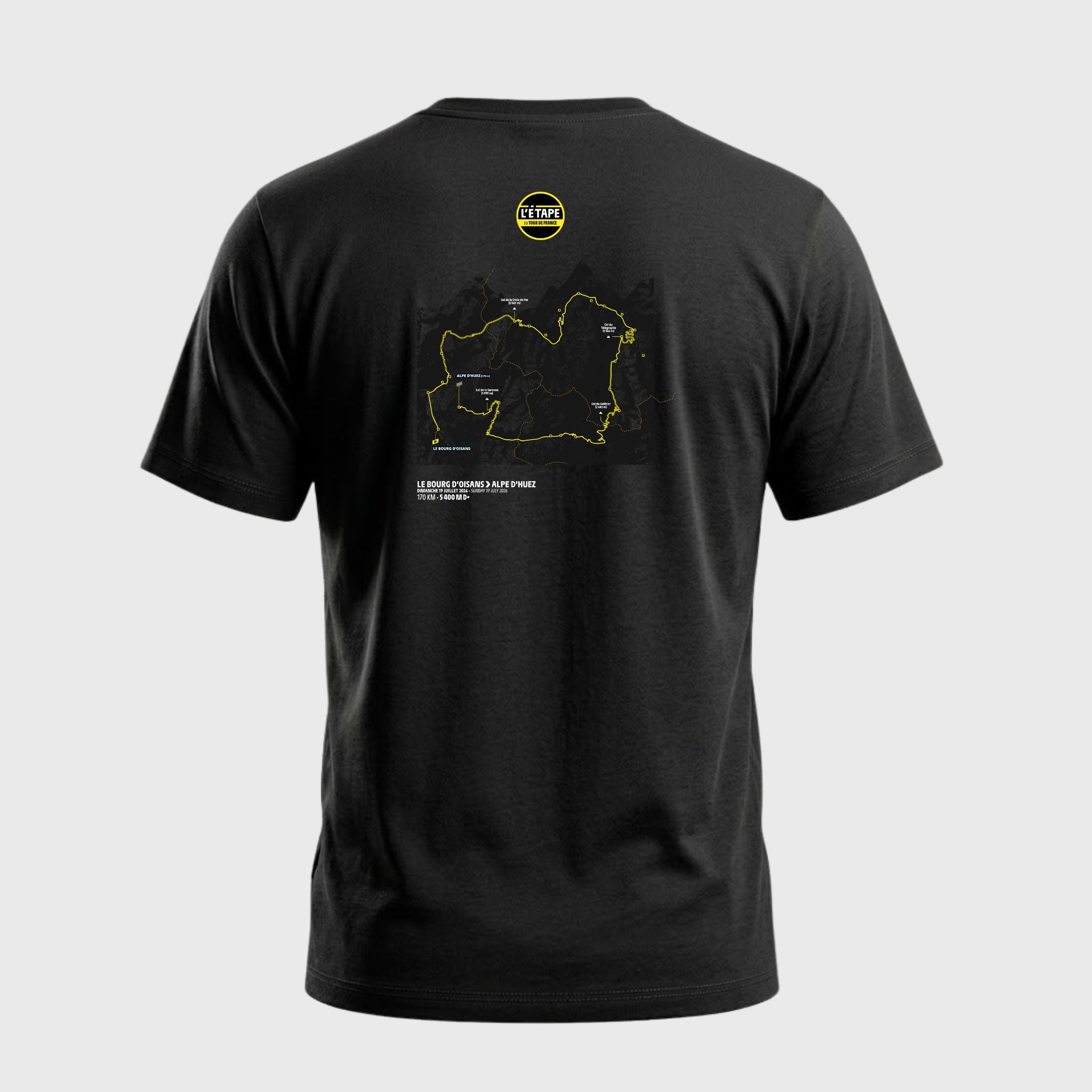 T-shirt Etape du Tour Parcours 2026 Mixte Noir